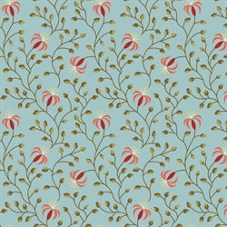 EQP Patchworkstof - Lily - Powder blue